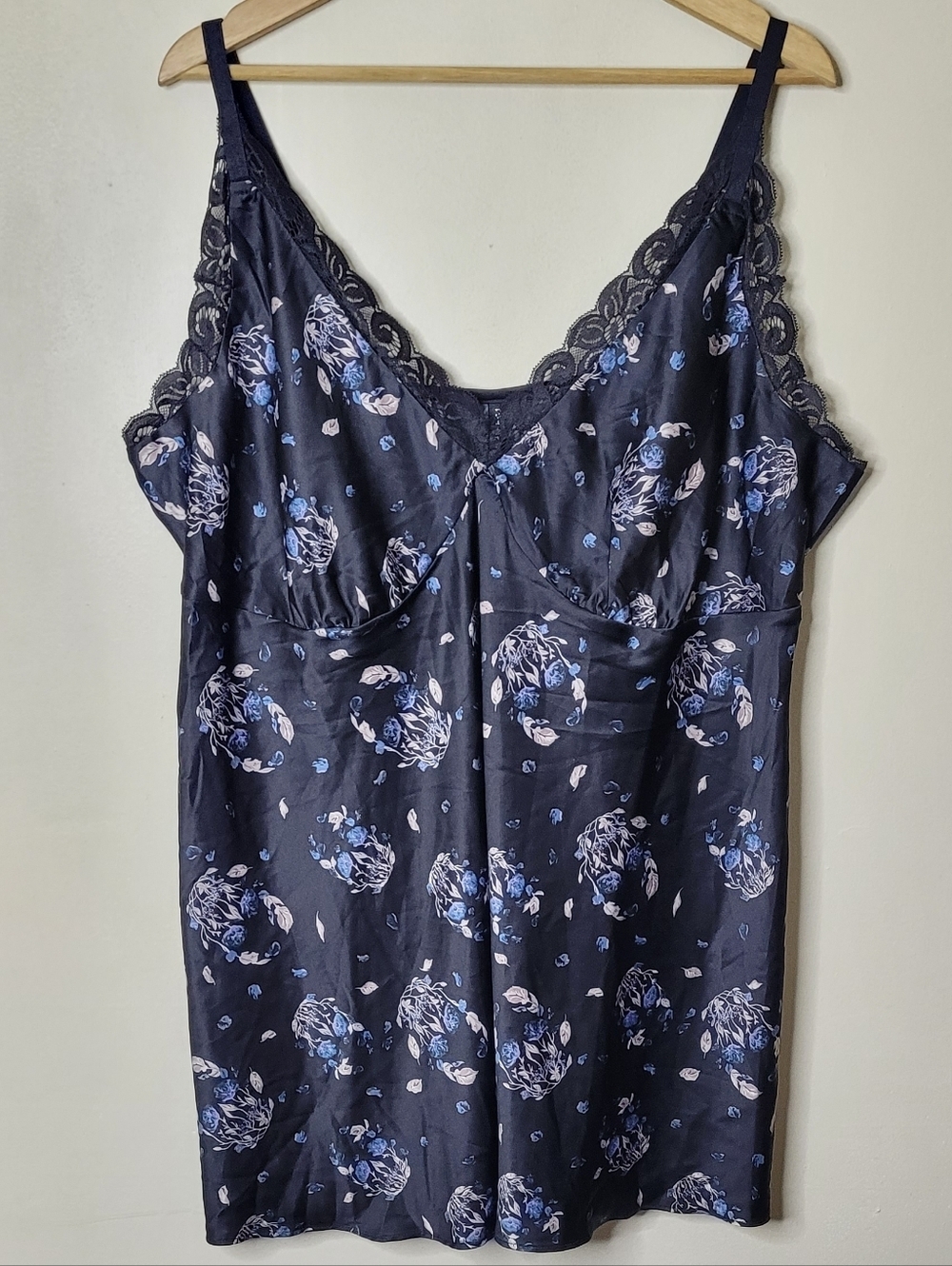 NWT Torrid Floral Satin Skull Babydoll Chemise Nightgown - Picture 3 of 9